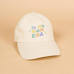 Cool Aunt Energy Cap | In Mom My Era | Beige Cap with Multicolor Embroidered Letters