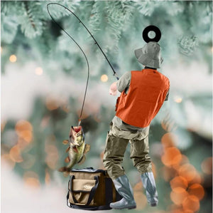 Personalized Fishing Christmas Ornament, Fishing Man Ornament, Christmas Gift For Fishing Lovers, Xmas Tree Decor Gift For Fishing Lovers
