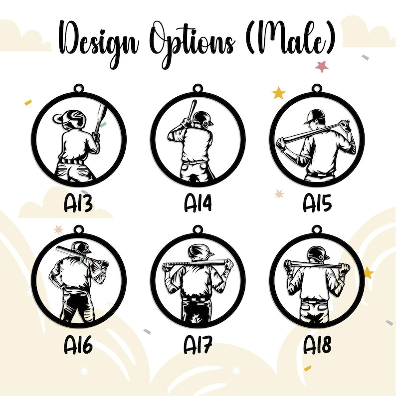 Personalize Baseball Ornament, Custom Christmas Baseball Ornament, Custom Sport Team Ornament, Custom Name Ornament