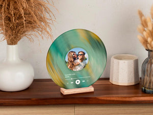 Custom Vinyl Record with Photo, Christmas Gifts for Him,Wedding Couple Gifts, Birthday Gift, Anniversary Gift, Best Friend Gift, Song Plaque