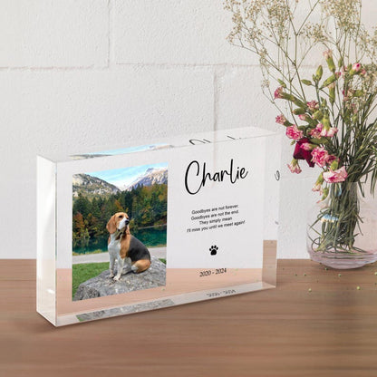 Personalized Pet Memorial Gift, Custom Tabletop Decor, Laser Engraving, Pet Lovers, Handmade Photo Gifts