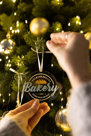 Custom Logo Christmas Ornaments Bulk Branded Holiday Decorations, Corporate Xmas Gifts & Business Branding