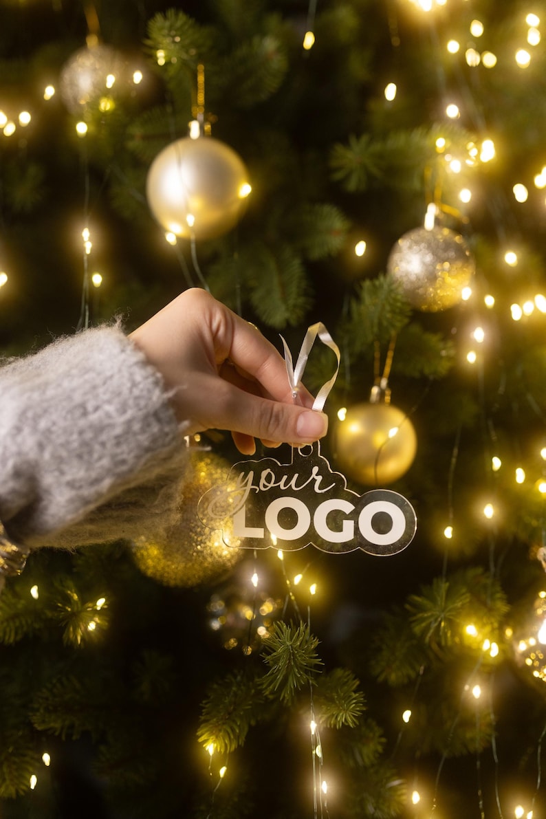 Custom Logo Christmas Ornaments Bulk Branded Holiday Decorations, Corporate Xmas Gifts & Business Branding