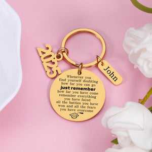 Personalized Graduation Keychain, Graduation Gift for Her, Gift for Him, Class of 2025 Keychains, Bulk Graduation Gift for 2025, Grad Gifts