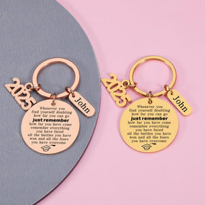 Personalized Graduation Keychain, Graduation Gift for Her, Gift for Him, Class of 2025 Keychains, Bulk Graduation Gift for 2025, Grad Gifts