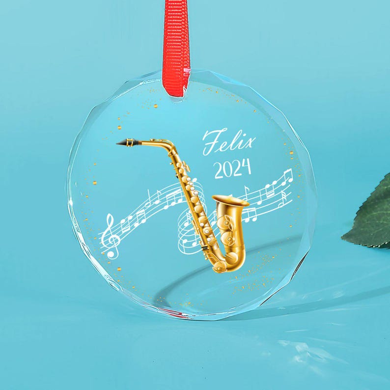 Saxophone Ornament, Saxophone Player, Saxophone Gifts, Music Ornament, Instrument Ornament, Music Gift, Gifts For Musicians, Music Teacher