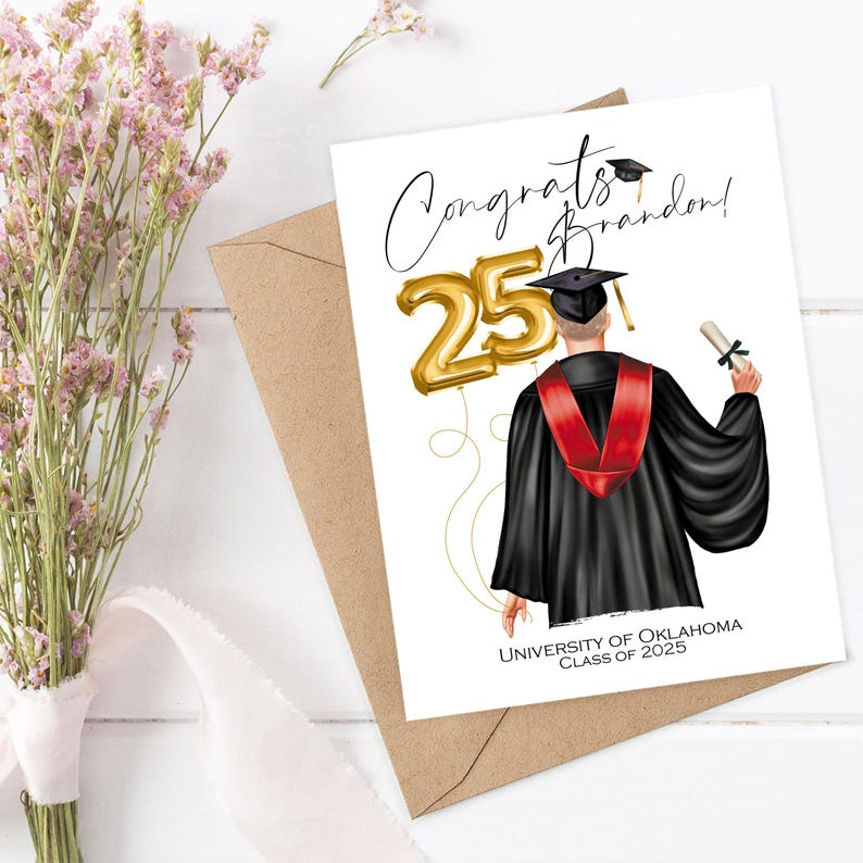 PERSONALIZED GRADUATION Card for Class of 2025 Congratulations Graduate Card 2025 Graduation Card Graduation Announcement Graduation Gift