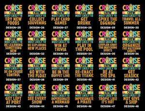 Funny 144 Quotes Cruise Crew Shirt,Most Likely To Cruise Tee,Cruise 2025 Shirt,Cruise Birthday,Cruising Shirt,Our First Cruise,Cruise Party