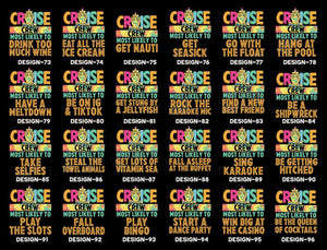 Funny 144 Quotes Cruise Crew Shirt,Most Likely To Cruise Tee,Cruise 2025 Shirt,Cruise Birthday,Cruising Shirt,Our First Cruise,Cruise Party