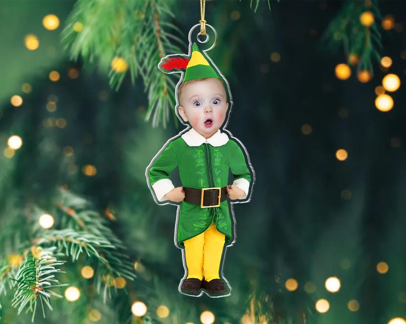 Personalized Face Baby Ornament, Babys First Christmas Ornament, Baby Ornament, Custom Baby Photo Ornament, Baby Face Ornament Grandkid Gift