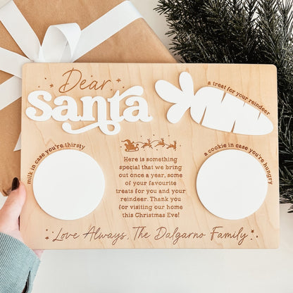 Santa Cookie Tray, Santa Treat Tray, Santa Christmas Eve Board, Cookies For Santa, Christmas Eve Cookie Tray, Personalized Santa Snack Tray