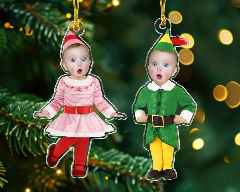 Personalized Face Baby Ornament, Babys First Christmas Ornament, Baby Ornament, Custom Baby Photo Ornament, Baby Face Ornament Grandkid Gift