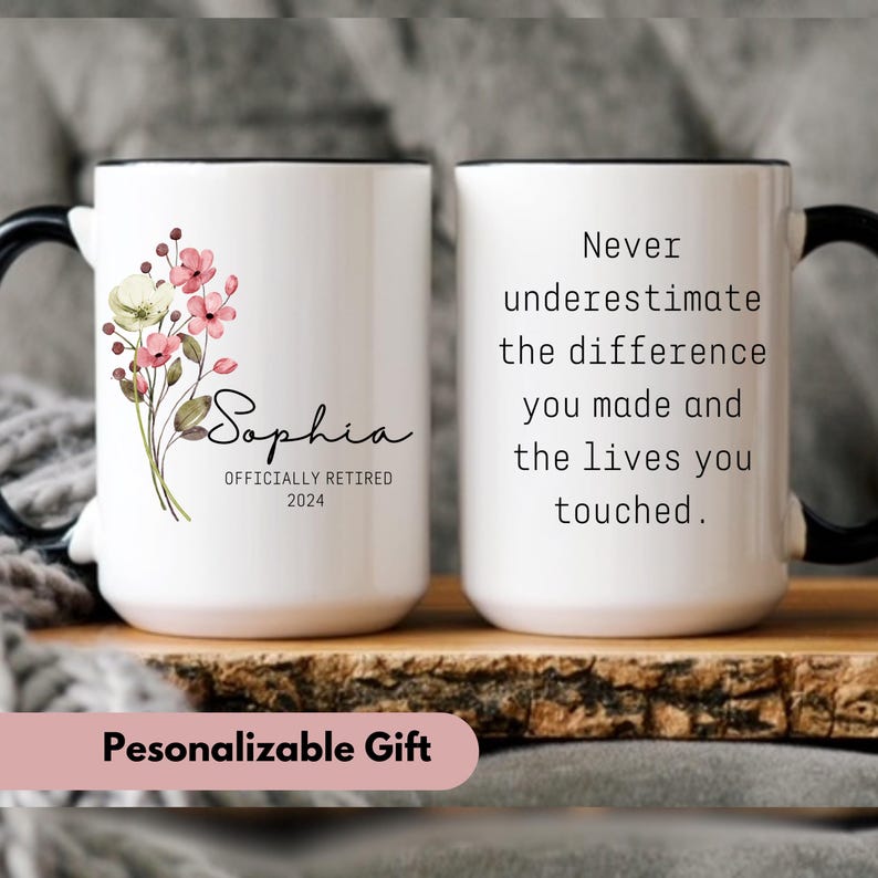 Custom retirement gift, Funny retirement gift, Personalized retirement mug, custom Difference Maker, Appreciation Gift, Leaving Gift