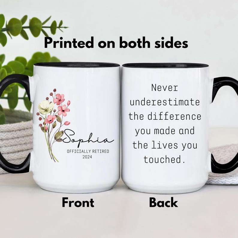 Custom retirement gift, Funny retirement gift, Personalized retirement mug, custom Difference Maker, Appreciation Gift, Leaving Gift