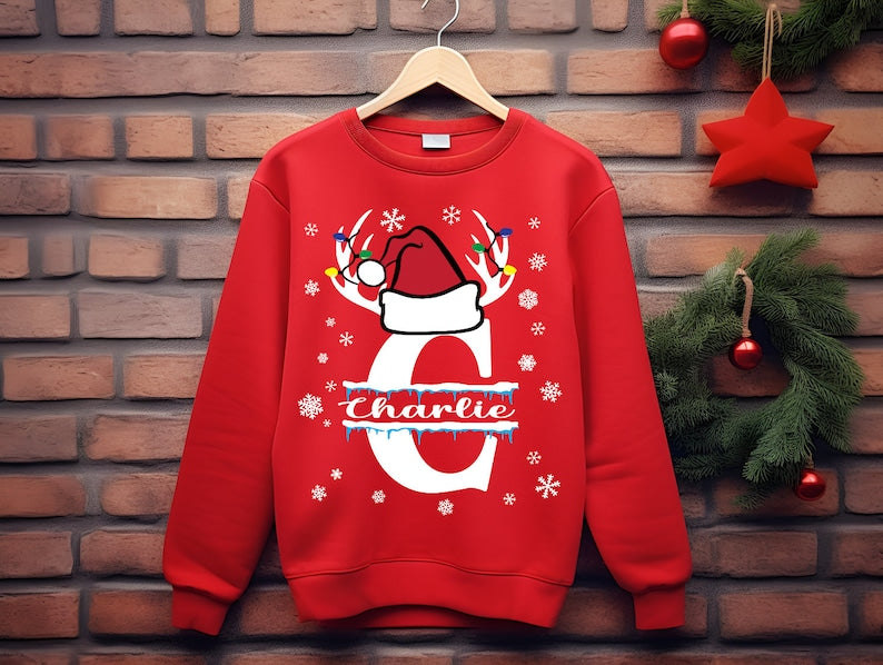 Christmas Custom Name Matching Shirt , Custom Family Christmas Sweatshirt, Personalized Christmas Couple Shirt, Christmas Group Shirt Gift