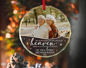 Custom Photo Memorial Ornament, Dad Mom Memorial Christmas Ornament, Loss Of Loved One Sympathy Gift, Remembrance Gift, In Loving Memory