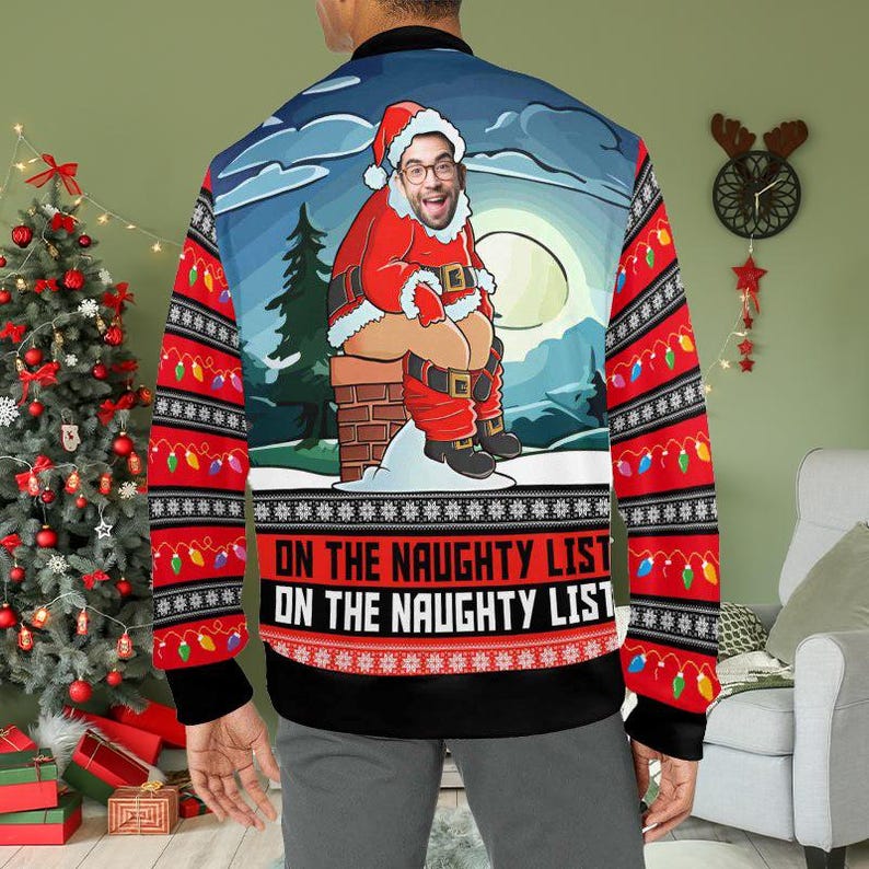 Custom Christmas Ugly Sweater,Personalized Face Sweatshirt,Customize Photo Crew neck Sweater,Funny Face Sweatshirt,Christmas Party Sweater