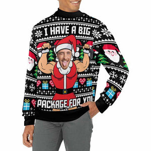 Custom Christmas Ugly Sweater,Personalized Face Sweatshirt,Customize Photo Crew neck Sweater,Funny Face Sweatshirt,Christmas Party Sweater