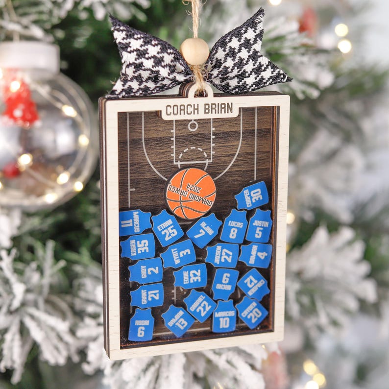 Personalized Basketball Shaker Ornament, Custom Jersey's Name & Number, Basketball Senior Night Gifts, Basketball Players 2025 Keepsake