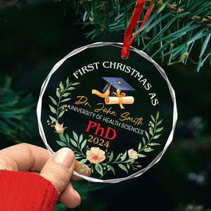 Personalized PhD Christmas Ornament, Custom PhD Graduation Gift, New PhD Doctor Gift, PhD Doctorate Graduation Gift, Doctoral Gifted Doctor