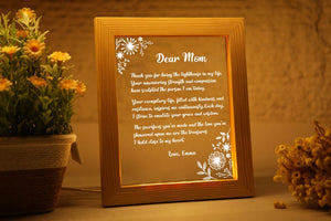 Customized Hand-Written Letter Night Light - Gift for Mom - Mother's Day Gift Ideas -Grandma Nana Mommy Birthday Gifts - Christmas Gift