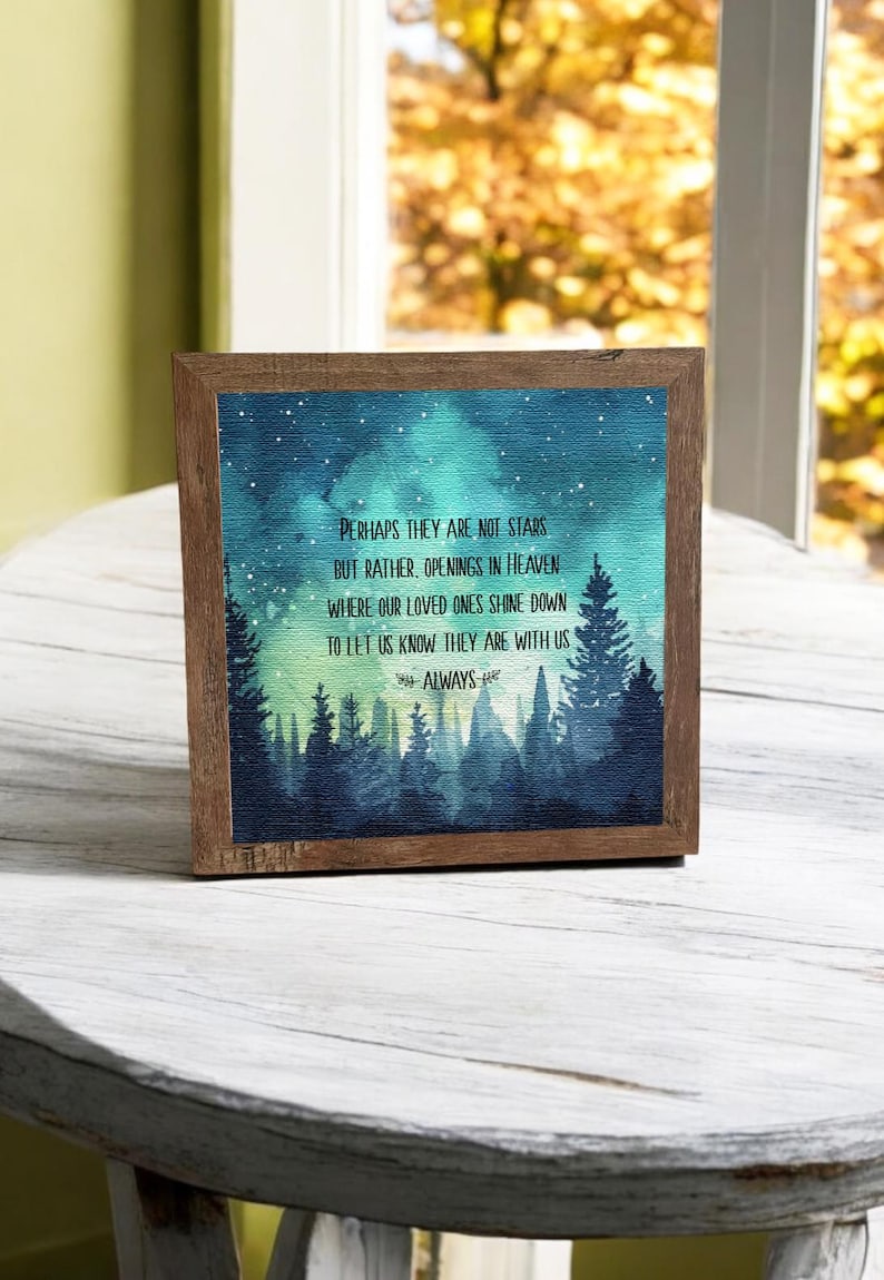 Sympathy Gift, Personalized Watercolor Memorial Gift, Loss Of Mom Dad Grandma Grandpa, Perhaps They Are Not Stars Funeral Gift.