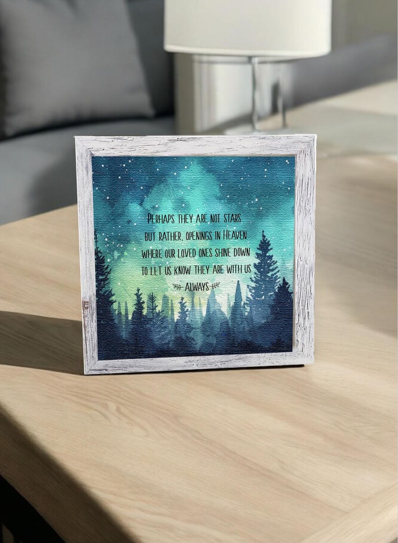 Sympathy Gift, Personalized Watercolor Memorial Gift, Loss Of Mom Dad Grandma Grandpa, Perhaps They Are Not Stars Funeral Gift.