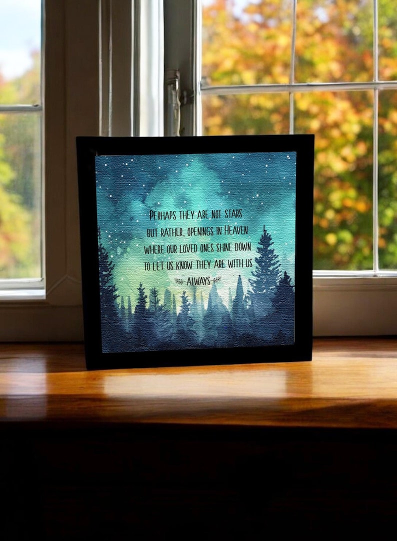 Sympathy Gift, Personalized Watercolor Memorial Gift, Loss Of Mom Dad Grandma Grandpa, Perhaps They Are Not Stars Funeral Gift.