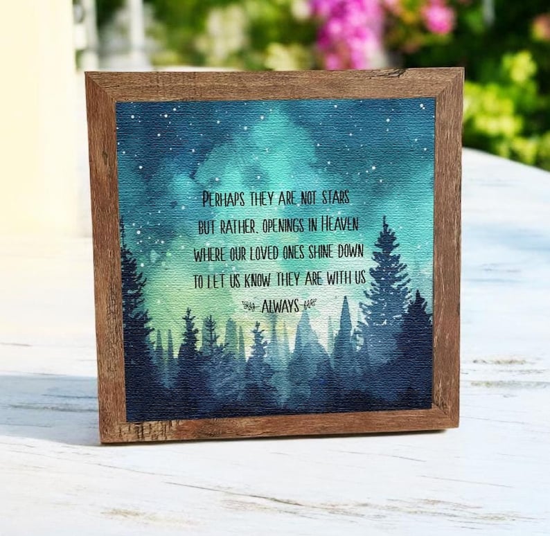 Sympathy Gift, Personalized Watercolor Memorial Gift, Loss Of Mom Dad Grandma Grandpa, Perhaps They Are Not Stars Funeral Gift.
