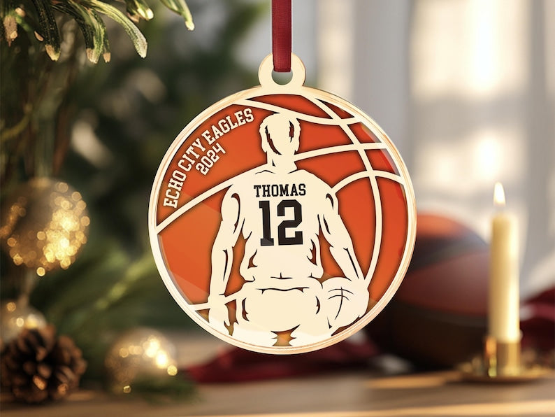 Personalized Sports Ornaments, Custom Football Player Ornament, Football Fan Gift, Personalized Football Player Keepsake, Sports Lovers Gift