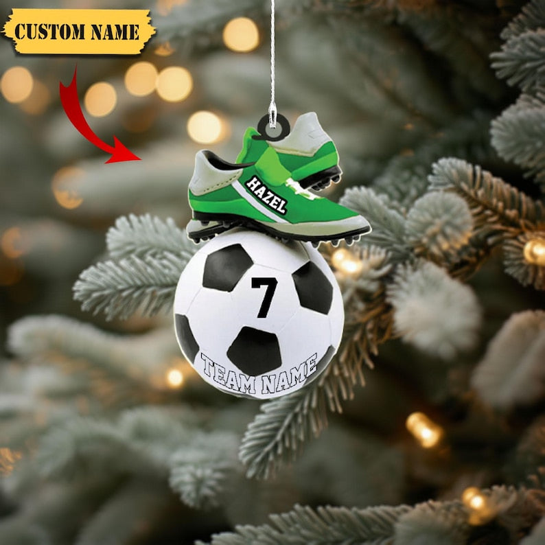Personalized Soccer Christmas Ornament,Soccer Christmas Ornament Great Gift Idea For Soccer Players & Soccer Lover Christmas Soccer,Top Gift
