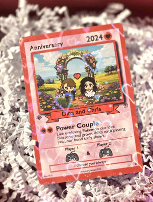 Custom Anniversary Card, Custom PokeCard, Custom Trading Card, Proposal Card, Anniversary, Wedding Card, TCG, Custom Trading card