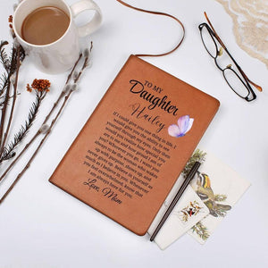 To My Daughter Personalized Journal, Gift for Daughter from Mom, Custom Name Journal,Daughter Birthday Gift, Keepsake Journal, Gift from dad