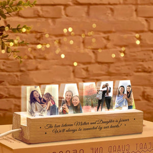 Personalized Mom Photo Collage Night Light, Custom Mom Photo Gift, Mom Christmas Gift, Mom Gift From Daughter, Gift From Mom