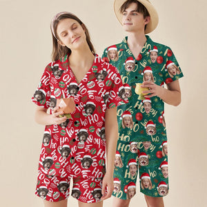 Custom Christmas Pajamas,Personalized Face Short Pajama Set for Men/Women,Custom Pyjamas with Photo,Couple PJs,Christmas Gift,Holiday