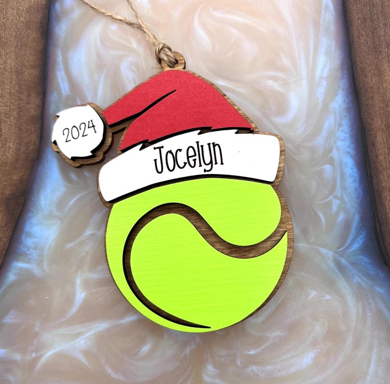 Personalized Sports Ornament| Baseball | Volleyball | Basketball | Coach Gift | Pickleball | Dodgeball | Golf | Soccer | Softball