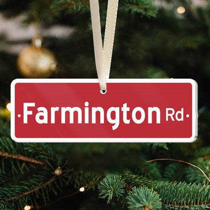 Personalized Street Sign Ornament, Custom Home Address Ornament, Housewarming Gift, Going Away Gift, Moving Home Present, Gift For Neighbors