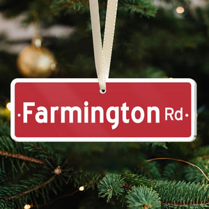 Personalized Street Sign Ornament, Custom Home Address Ornament, Housewarming Gift, Going Away Gift, Moving Home Present, Gift For Neighbors