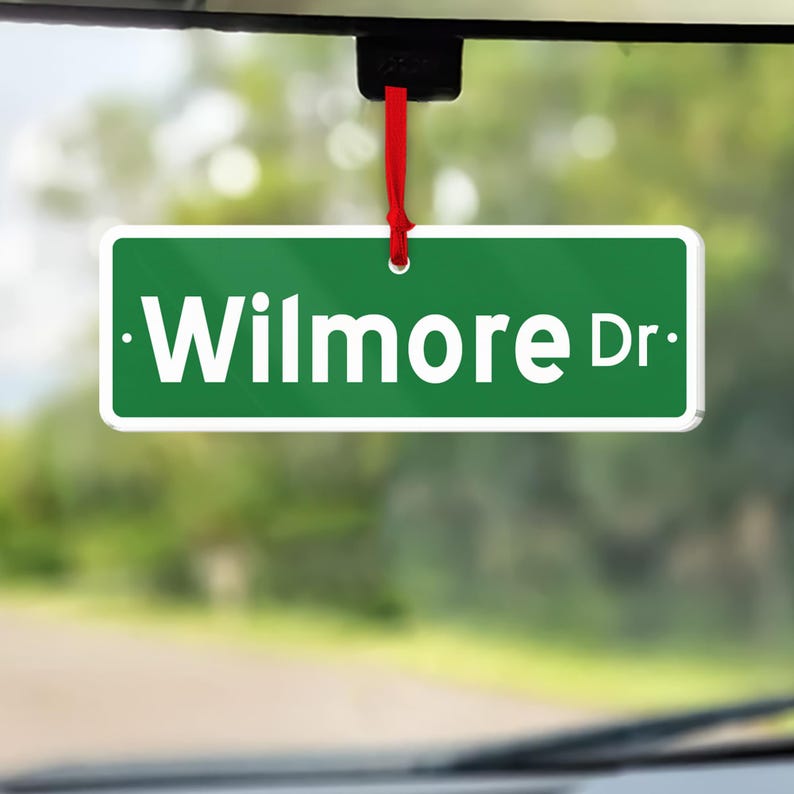 Personalized Street Sign Ornament, Custom Home Address Ornament, Housewarming Gift, Going Away Gift, Moving Home Present, Gift For Neighbors
