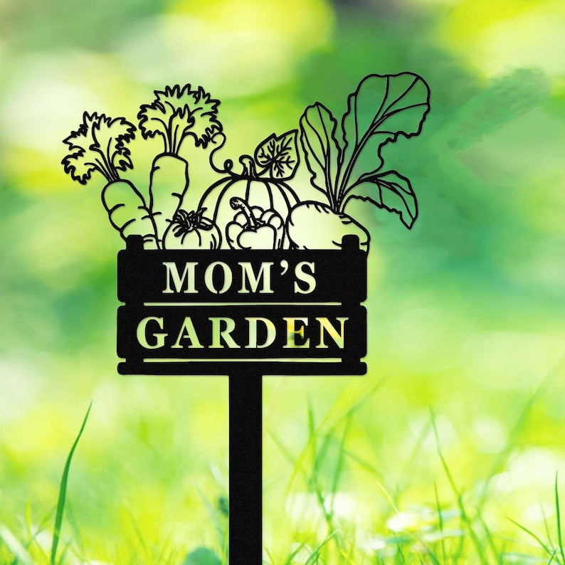 Custom Homegrown Veggies Garden Stake,Metal Vegetables Garden Sign,Personalized Garden Stake,Metal Yard Sign,Yard Decor,Harvest Garden Decor