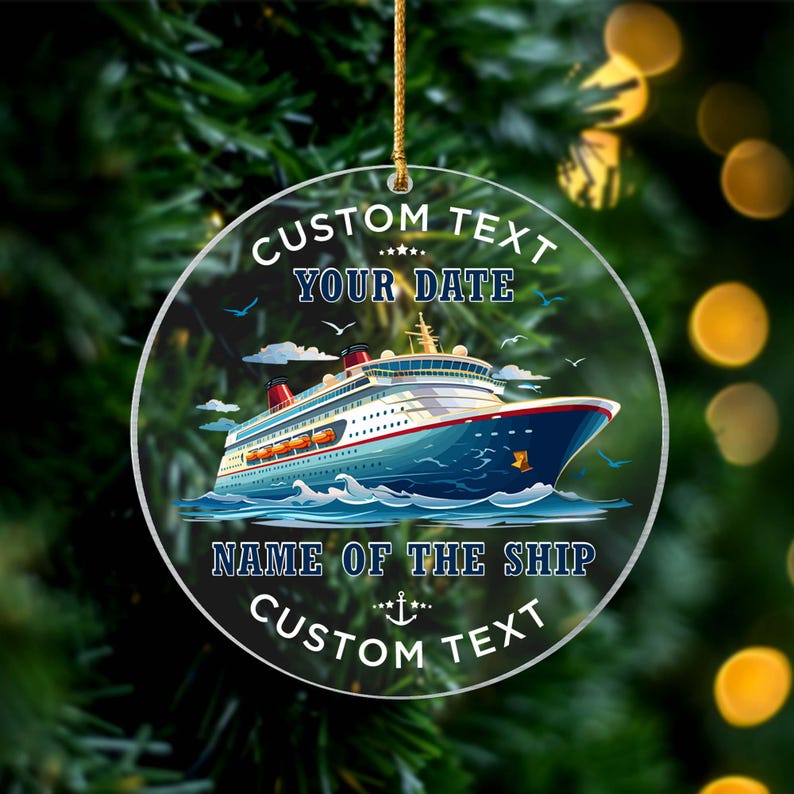 Personalized Cruise Ornament, Cruise Christmas Ornament Cruise Ship Ornament Personalized Vacation Keepsake Ornament Cruise Lover Gift