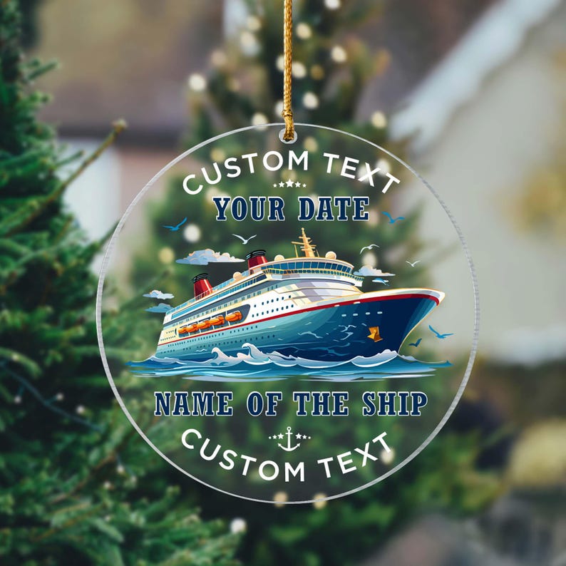 Personalized Cruise Ornament, Cruise Christmas Ornament Cruise Ship Ornament Personalized Vacation Keepsake Ornament Cruise Lover Gift