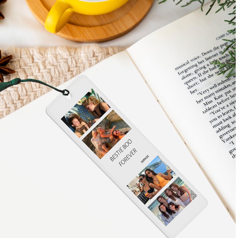 Custom Acrylic Bookmark from Your Photo, Personalized Picture Bookmark for Woman Colorful Tasse Book Accessories Gift