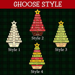 Custom Christmas Tree Ornament with Family Names, Family Christmas Ornament, Christmas Tree Name Ornament 2025, Family Name Ornament