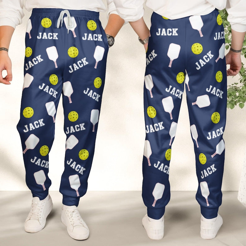 Personalized Pickleball Sweatpants, Custom Name And Number, Joggers Men Sweatpants Women Sweatpants, Pickleball Team Pickleball Lover Gift