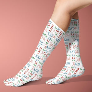 Collage Name Personalized Socks, Custom Christmas Socks, Stocking Stuffer for Teens, Secret Santa Gift for Men Women, Stocking Fillers