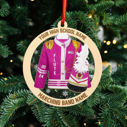 Personalized Marching Band Uniform Ornament, Band Uniform Ornament, Acrylic Ornament, Christmas Band Ornament, Marching Band Wooded Ornament