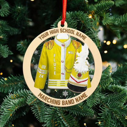 Personalized Marching Band Uniform Ornament, Band Uniform Ornament, Acrylic Ornament, Christmas Band Ornament, Marching Band Wooded Ornament