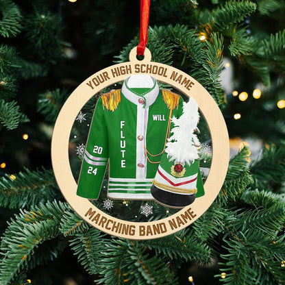 Personalized Marching Band Uniform Ornament, Band Uniform Ornament, Acrylic Ornament, Christmas Band Ornament, Marching Band Wooded Ornament