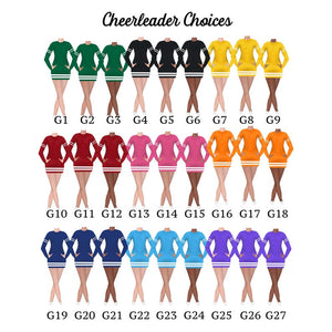 Personalized Cheerleader Girl Acrylic Ornament, Cheerleading Ornament, Ceramic Cheerleader Ornament, Cheer Coach Gift, Cheerleader Gift.